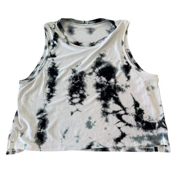 Lululemon Train to Be Tank Shibori Black Coal Tie Dye Seamless Sz 12-14 - Picture 1 of 5